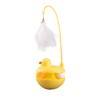 不倒翁猫玩具自嗨解闷神器羽毛逗猫棒耐咬球消耗体力的小猫咪用品