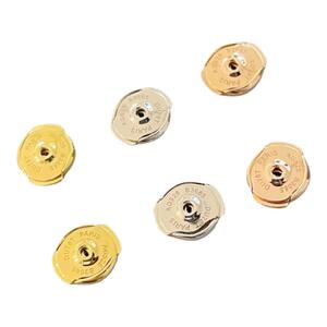AU750纯18K玫瑰金简约飞碟耳堵白金耳帽配件飞盘耳塞耳环防掉时尚