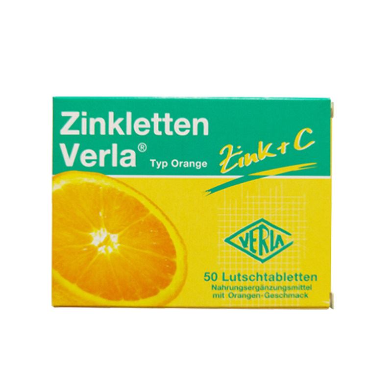 德国进口Verla婴幼儿童锌片补锌咀嚼片含提高VC改善厌食免疫补