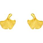 周六福黄金耳饰计价足金耳钉金秋杏叶秋日物语系列节日礼物