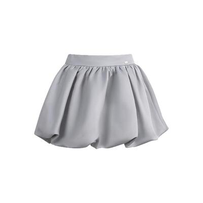 Kroche  Balletcore 流光缎面 云感雾霾蓝高腰初春花苞半裙