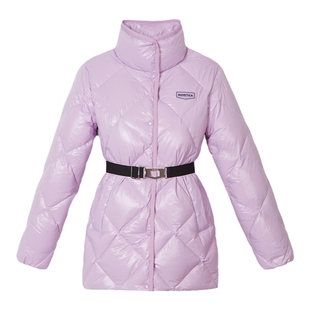 DUVETICA 秋冬女士腰带式中长款菱格纹鹅绒羽绒服VDDJ81136休闲