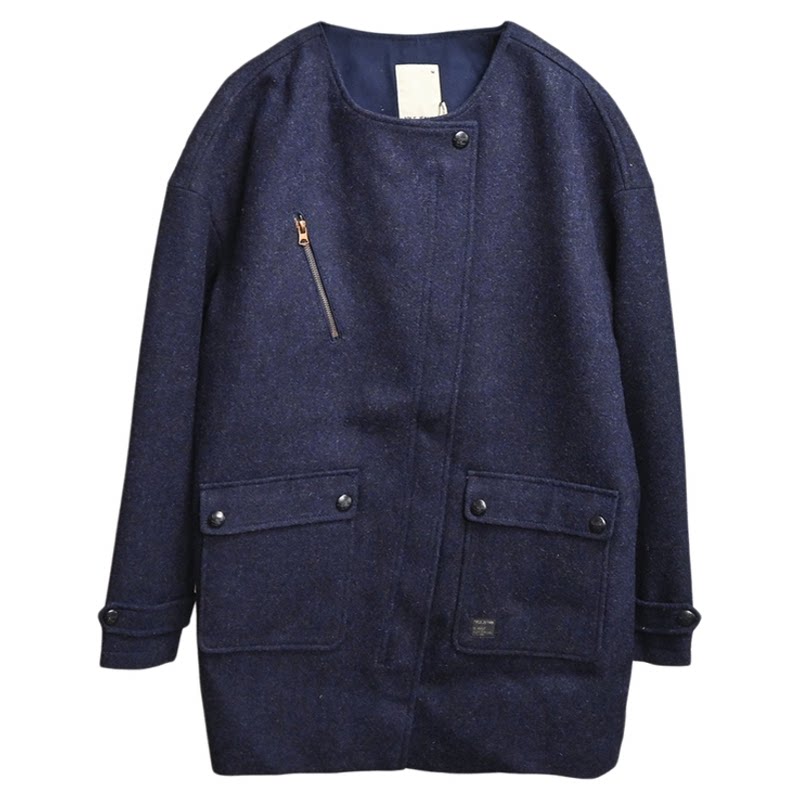 毛呢大衣女士宽松羊毛落肩