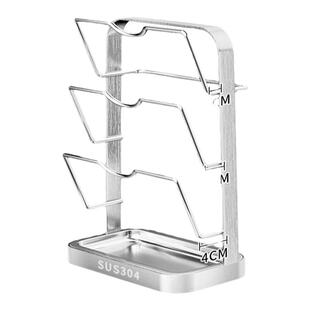 全304特厚不锈钢锅盖架 轻奢壁挂式厨房置物架多层案板砧板菜板架