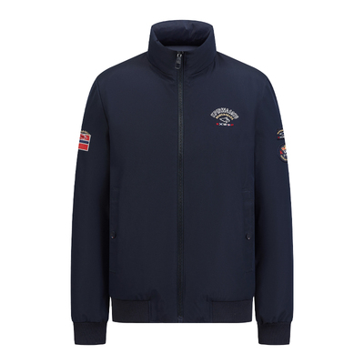 立领双面穿羽绒外套男