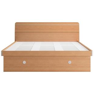 全友家居新款1.5m单人床地台高箱体收纳储物床现代简约1米8双人床