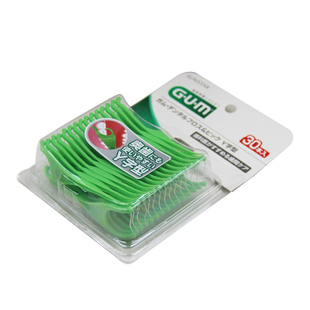 进口GUM全仕康Y字型牙线棒30根 耐久性减轻牙垢清洁护理清洁牙缝