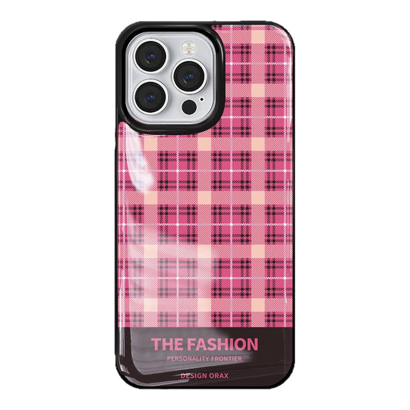 高级感ins韩国爆款格纹滴胶适用iPhone15promax苹果14plus手机壳13防摔12小众11/XS/XR少女16PRO保护套17Air