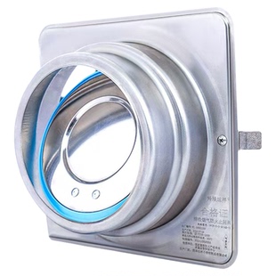 运祥304不锈钢防火止回阀公共厨房烟道防烟宝抽油烟机止逆阀