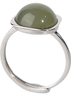 天然和田玉百搭气质可调节戒指