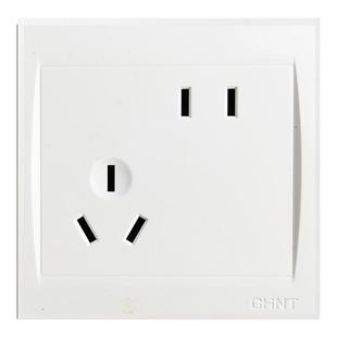 暗装正泰正品开关插座斜五孔错位二三插大间距250V10A 220V5眼5孔