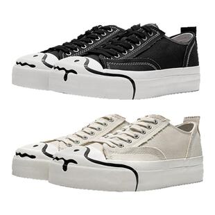 TCMADE 025 开口笑帆布鞋 日系休闲硫化鞋 厚底 增高潮流男女板鞋