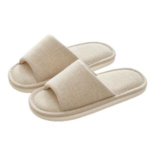 日式棉麻拖鞋女2025新款春季地板居家居高级感亚麻四季布拖鞋男款
