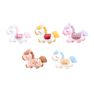 马年装饰贴纸电动车汽车可爱立体小马配饰电瓶车三轮车改造小配件