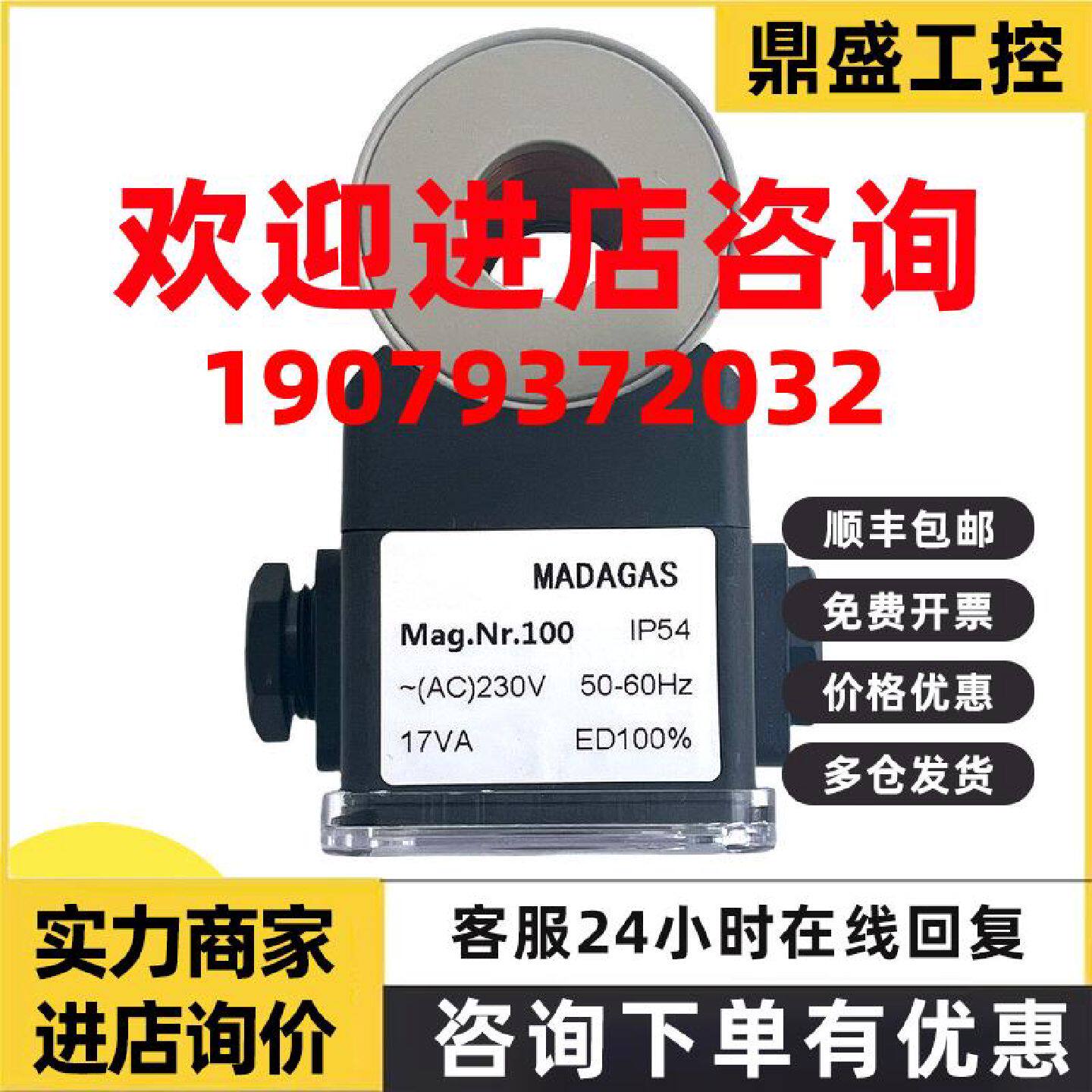 议价DUNGS冬斯电磁阀线圈Mag.Nr100 Nr200 Nr280 Nr300燃烧机电磁