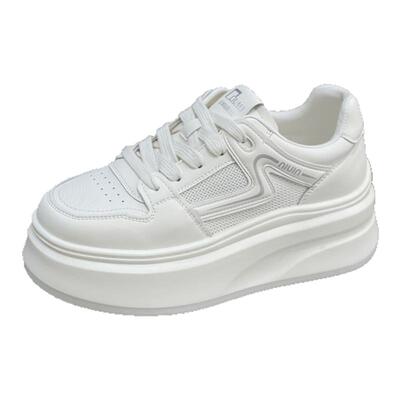 小个子增高轻便镂空网透气小白鞋