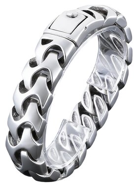 男士复古朋克钛钢龙骨链手链