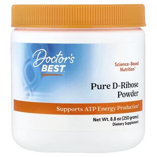 美国Doctor s Best BioEnergy D-核糖 D-Ribose心脏肌肉能量250克