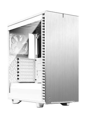 分形工艺机箱define7 c静音中塔机型白色电脑水冷侧透 下置台式机