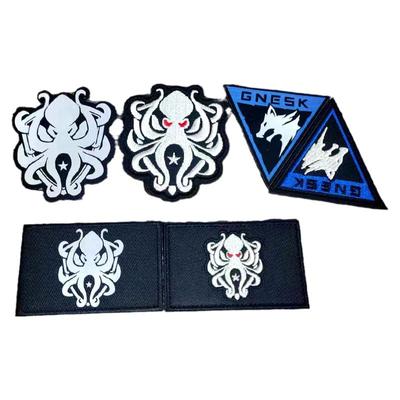 白狼连队魔术贴徽章黑金国际臂章暗区突围士气章战术徽章头盔贴