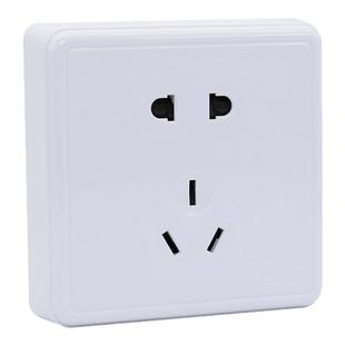 正泰86型明装墙壁开关插座三孔一开 五孔 二三插 5孔220/250V10A