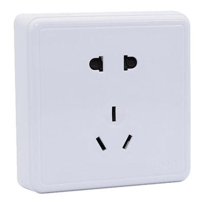 正泰86型明装墙壁开关插座三孔一开 五孔 二三插 5孔220/250V10A