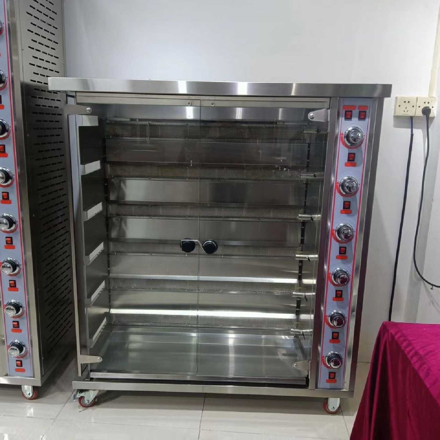 新款商用燃气电热旋转风干烤鸡炉家用大型厨房大容量烘干机烤箱