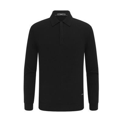 【羊毛羊绒】emz鄂尔多斯秋冬抗静电抑菌保暖针织衫Polo领毛衣男