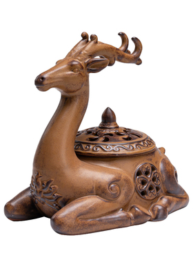 陶瓷福鹿香炉盘香薰炉