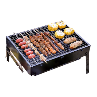 烧烤炉子家用烧烤架子户外便携式不锈钢折叠烤肉木炭小型烤炉烤架