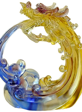 龙的吉祥物摆件琉璃生肖龙招财