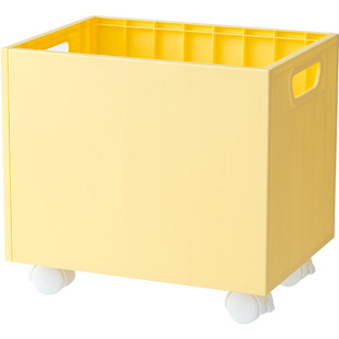 日本带轮子书箱书本收纳箱学生教室用桌下旧书收纳盒书籍整理箱