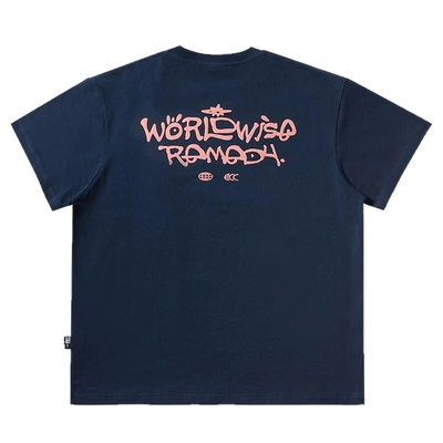 Remedy 夏季国潮索罗娜凉感宽松体恤美式街头潮牌情侣短袖T恤男女