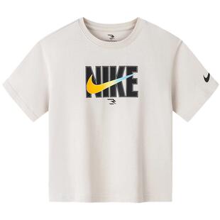 Nike 3brand男童短袖T恤儿童上衣2026夏季新款运动半袖N32522414