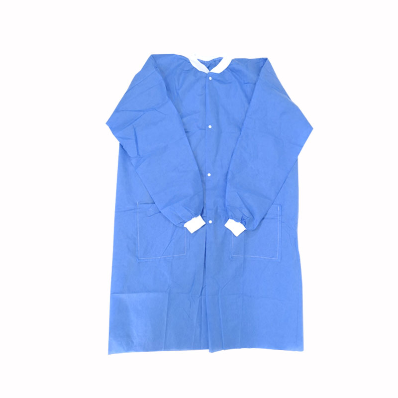 无纺布白大褂一次性食品厂工作服工厂车间参观服防尘蓝大褂实验服