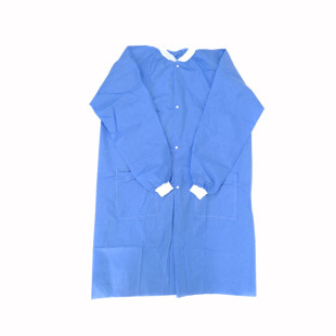 无纺布白大褂一次性食品厂工作服工厂车间参观服防尘蓝大褂实验服