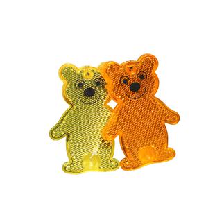 可爱小熊反光件亚克力材质安全标识挂件儿童书包背包钥匙单车挂饰