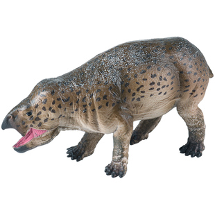 林畅模玩三叠纪史前巨兽利索维斯兽模型儿童仿真二齿兽类动物玩具