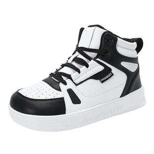 HOBIBEAR男鞋秋冬季加绒棉鞋保暖高帮板鞋4E宽楦大头鞋宽头运动鞋