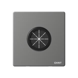 正泰出线孔空白面板开关插座86型家用装饰带电视网络穿孔遮挡盖