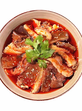夫妻肺片乡当优麻辣凉拌菜酒店方便熟食四川红油牛杂肉肚盐帮小吃