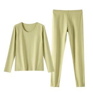 纯棉秋衣女款单件上衣大码套装内穿全棉毛衫保暖内衣打底衫春秋冬