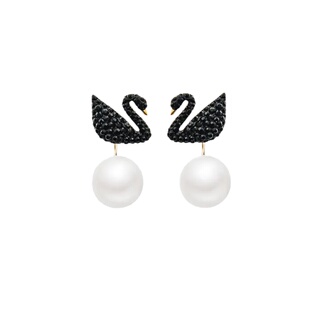 黑天鹅珍珠耳环 轻奢高级耳饰耳钉 女 夏百搭时尚网红 小众同款