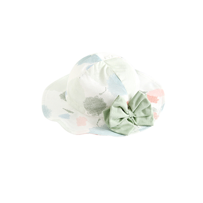 【冰蚕棉】婴儿遮阳帽夏季薄款防晒渔夫帽水彩国风女宝宝太阳帽子