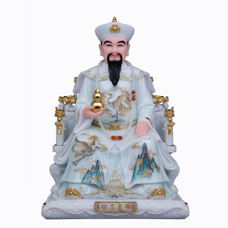 汉白玉胡三黄三太爷太奶神像