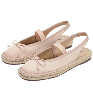 73hours女鞋度假随拍2025春季新款芭蕾风渔夫鞋女软麻底时装凉鞋