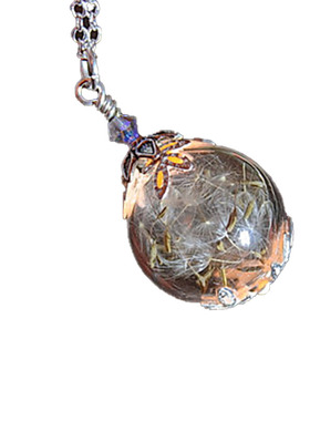 手作代购琉璃镀金项链黄色夜光