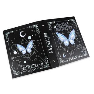 新款水晶黑白蝴蝶系列卡册两色可选美式复古风小卡卡册四宫格A5追星照片收纳册