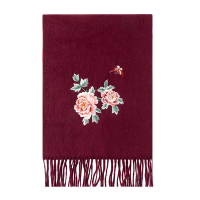 上海故事刺绣羊绒围巾礼盒装