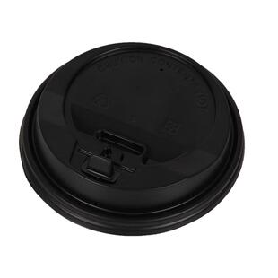 包邮一次性纸杯盖翻口盖塑料奶茶咖啡杯盖80/90mm口径开关盖黑白
